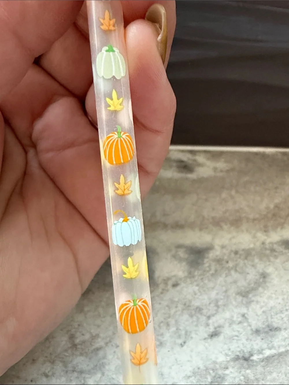 Autumn Pumpkin Stainless Steel Travel Tumbler - Orange & White
